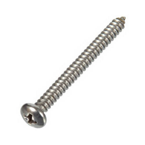 Sheet Metal Screws, Phillips Pan Head, Stainless Steel, #10 x 1-1/4-In - pack of 100