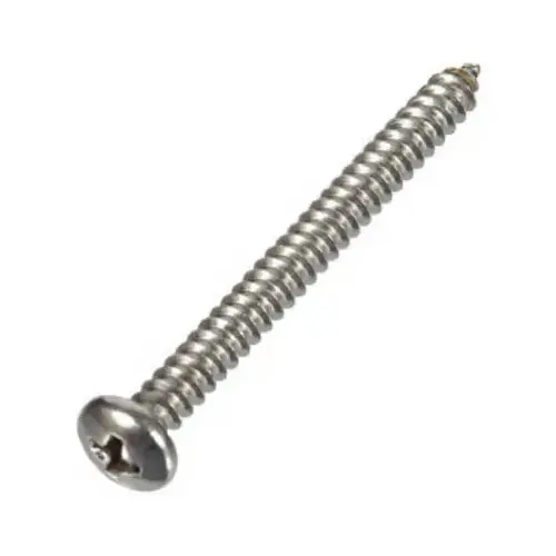 Sheet Metal Screws, Phillips Pan Head, Stainless Steel, #6 x 1/2-In - pack of 100