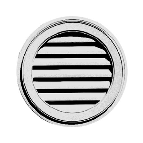 Round Gable Vent, White, 22-In.