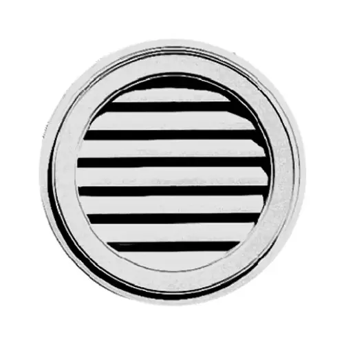 Round Gable Vent, White, 22-In.