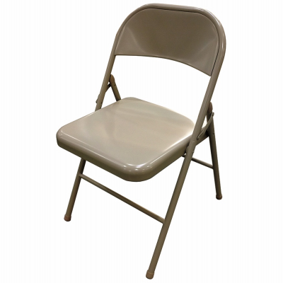 PLASTIC DEVELOPMENT GROUP LLC 183 Folding Chair, Steel, Beige