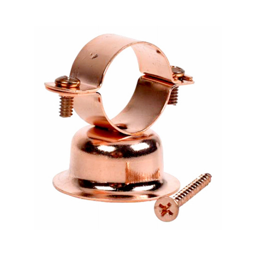 Bell Hanger, 1" Pipe/Tube, Cold Rolled Steel, Copper Plated