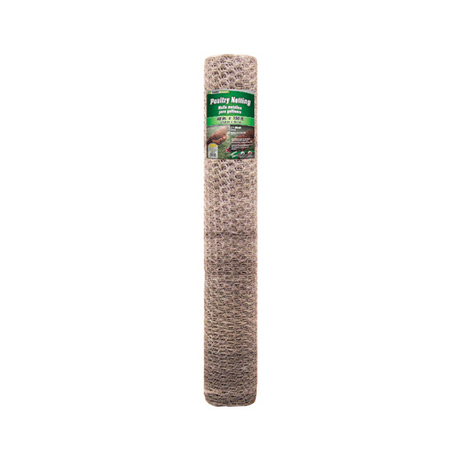 Poultry Netting, Galvanized Steel, 1-In. Mesh, 48-In. x 150-Ft.