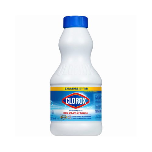 Regular Bleach, 24 oz, Liquid, Bleach Light Yellow