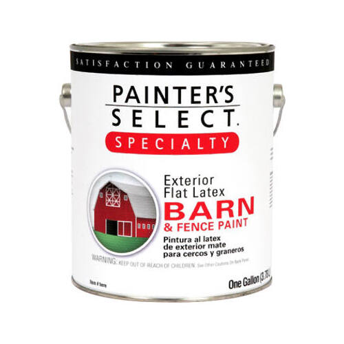 Speciality Barn & Fence Paint, Latex, Flat, White, Gallon