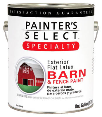 TRUE VALUE MFG COMPANY 940-GL Speciality Barn & Fence Paint, Latex, Flat, Ranch Red, Gallon