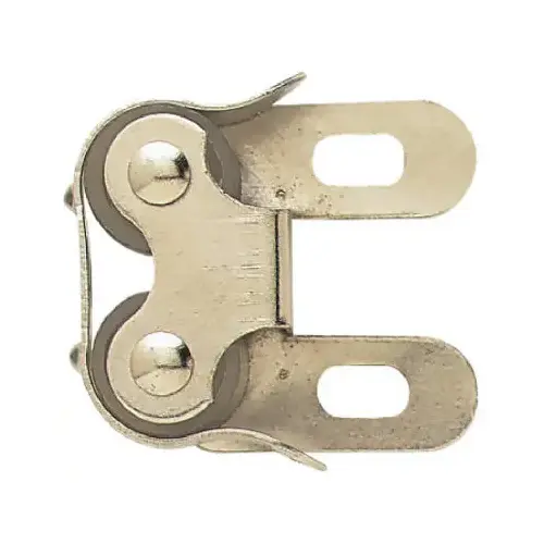 Cabinet Catch, Double Roller "C" Clip, Nickel-Plated, 1-In.