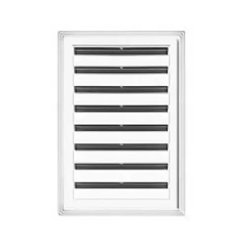 Rectangular Gable Vent, White, 12 x 18-In.