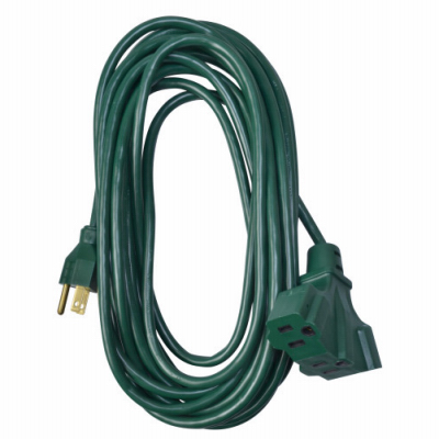 Southwire 984413 Power Block Outdoor Extension Cord, Green, 16/3, 25-Ft.