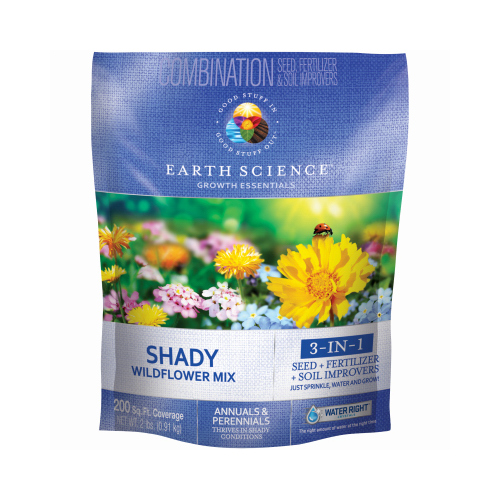 Earth Science 12140-6 Shady Wildflower Mix, Covers 200 Sq. Ft., 2-Lbs.