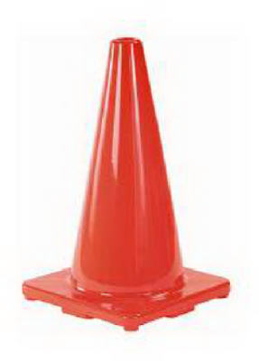 Safety Works 10073409 Safety Cone, 18 in H Cone, Bright Orange Cone