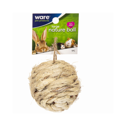 WARE MANUFACTURING INC 03041 Nature Ball Pet Toy, Sisal with Bell