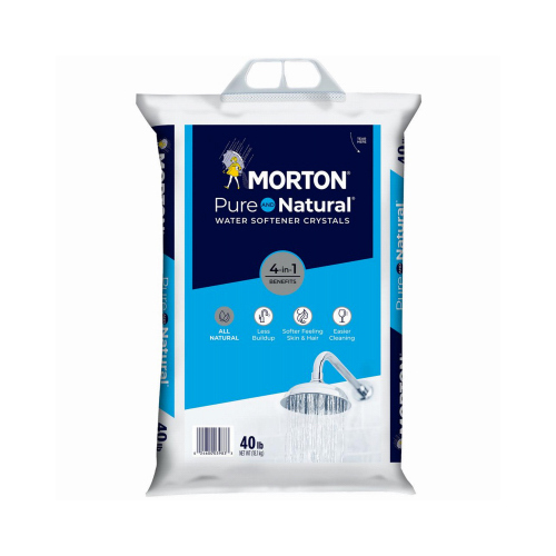 Morton Salt F149830000G Pure & Natural Water Softening Crystals, 40-Lbs.
