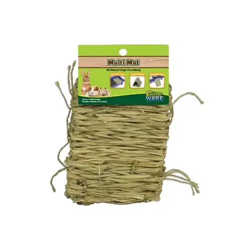 Small Animal Multi-Mat, Hand Woven Grass, 6-In. x 10-1/2-In. - pack of 4
