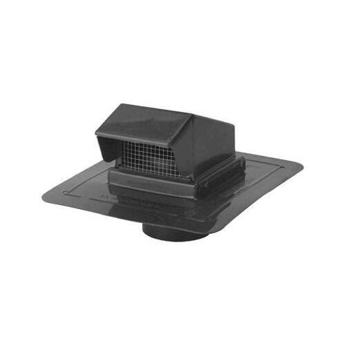 Plastic Roof Cap with Stem 4 In. Black