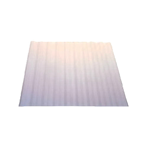 141318 Roof Panel, 8 ft L, 26 in W, Octagonal Wave Profile, Polycarbonate Thermoplastic Polymer Translucent White