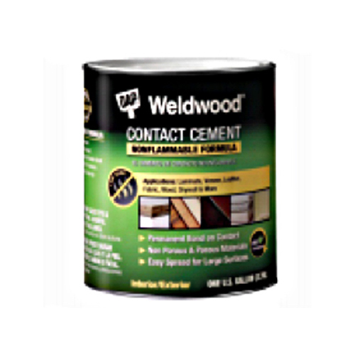 Contact Cement, Liquid, Slight, White, 1 gal Can