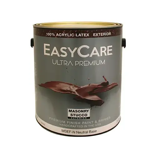 Masonry & Stucco Paint, Neutral Base Flat, 1-Gallon