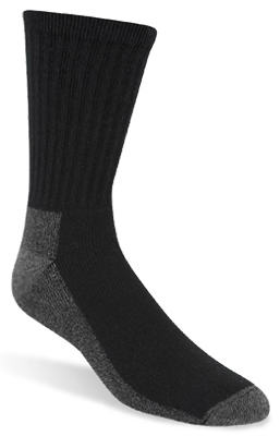 WIGWAM MILLS INC S1221-052-LG Work Socks, Black & Gray, Men's Large  pack of 3