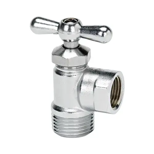 Washing Machine Valve, Brass, Tee Handle, 1/2-In.