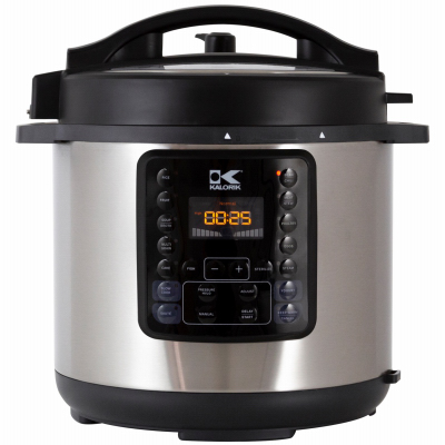 Kalorik EPCK 45967 SS Digital Pressure Cooker, 12 Smart Presets, Stainless Steel, 6-Qt.