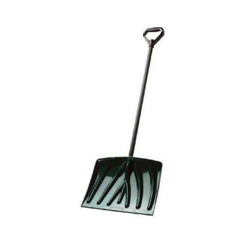 18-In. Green Poly Snow Shovel With D-Grip Handle