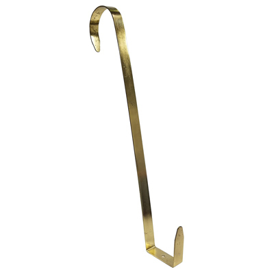 PANACEA 36209 Wreath Hanger, Brass, 13-1/4-In.