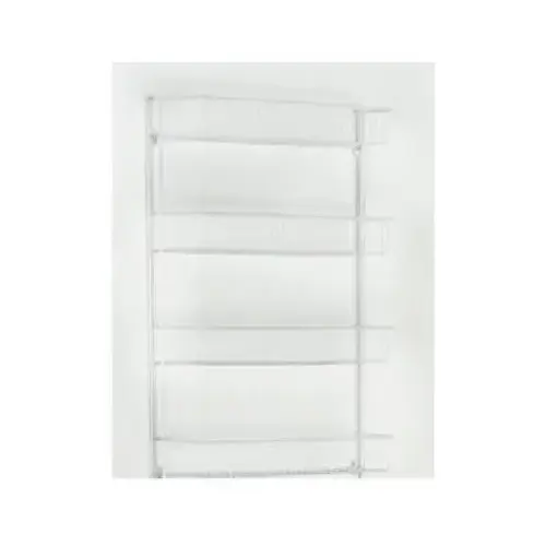 4-Wire-Shelf Unit, Door Or Wall Rack, White, 18-In.