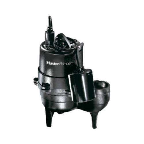 Automatic Submersible Sewage Pump, Cast-Iron, .5-HP Motor, 9000-GPH