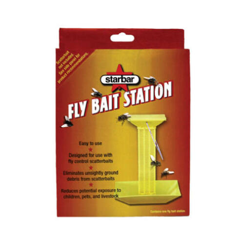 Fly Bait Station For Use With Fly Control Scatter Baits