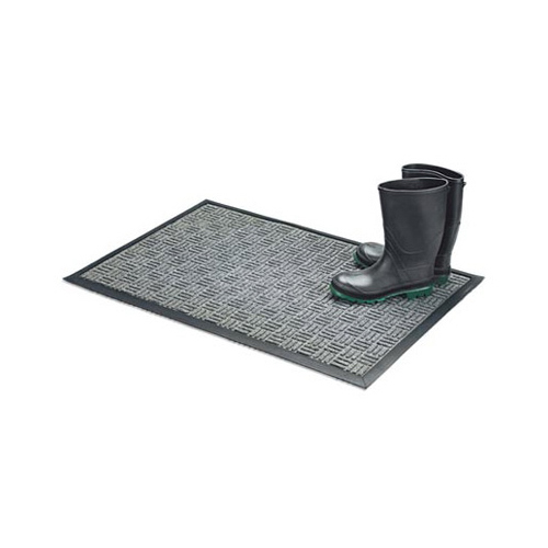 Floor Saver II Doormat, Gray Olefin Fiber, 18 x 30-In.