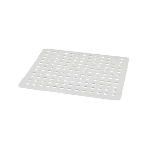 InterDesign 36601 Euro Kitchen Sink Mat, White PVC, 11 x 12.5-In.