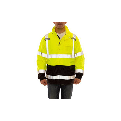 High-Visibility Jacket, ANSI Compliant, Waterproof, Large