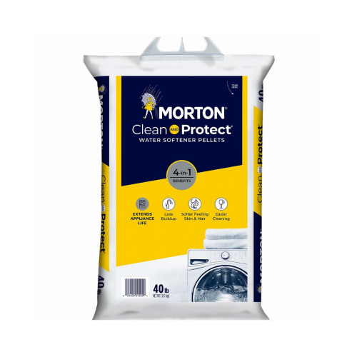 Morton Salt F125010000G Clean & Protect Water Softening Pellets, 50-Lbs.