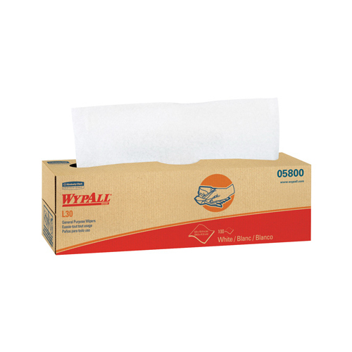 WypAll 05800 General Purpose Economizer Wipes, White, 16.4 x 9.8-In., 100 Per Box  pack of 8