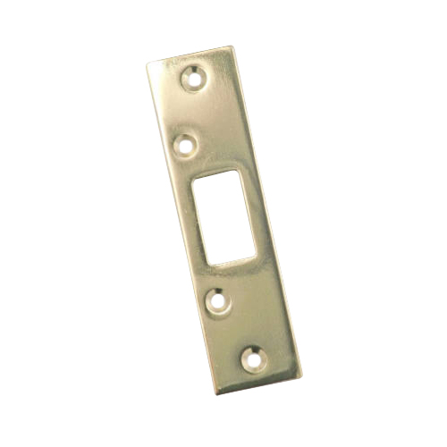 Brass Plated Steel Security Strike, 1-1/4 x 4-7/8 In.