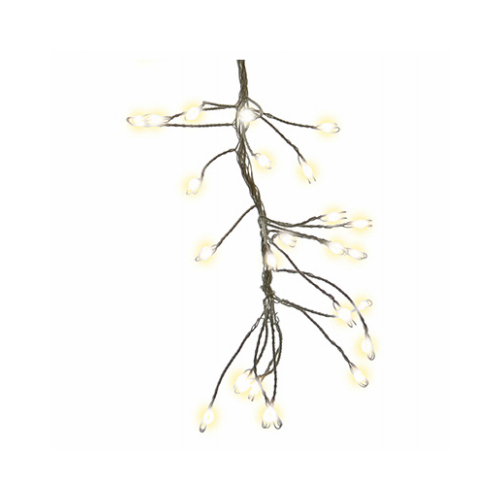 Holiday Bright Lights MICB-SLV-216-CLWWT Micro Big Seed Cluster LED Light Set, Silver Wire, Warm White Twinkle, 216-Ct.