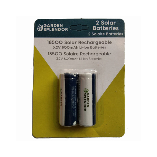 HEADWIND CONSUMER PRODUCTS 830-1907 Solar Rechargeable Batteries, 18500