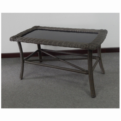 IMPERIAL POWER CO LTD IP-1911S01T Monaco Cushioned Wicker Coffee Table, Steel Frame, Gray Wicker, 35 x 18-In.