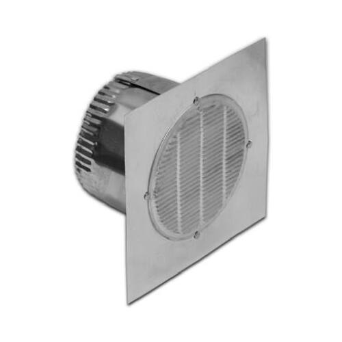 LAMBRO INDUSTRIES 142 Bathroom Fan Eave Vent With Neck, Aluminum, 6In