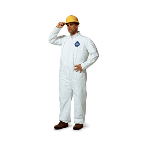 Zip-Front Coverall, White, XL  pack of 25