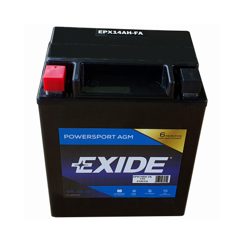 BATTERY SYSTEMS EPX14AH-FA 12-Volt Powersport Motorcycle Battery, 12 AH Capacity