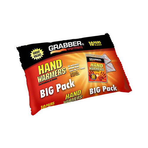 Grabber Warmers HWPP10DISPLAYUSA HWPP10 Non-Toxic Hand Warmer - pack of 10