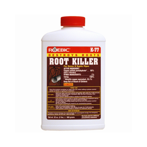 ROEBIC K-77-2LB-12 Root Killer, Crystal, Powder, 2 lb Bottle