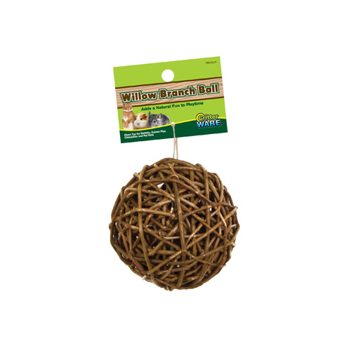 WARE MANUFACTURING INC 03153 Willow Branch Ball, All Natural Chew, Small Pets, 4-In.
