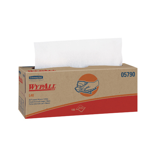 WypAll 05790 General Purpose Wipes, White, 16.4 x 9.8-In., 100 Per Box  pack of 9
