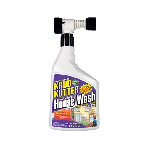 House Wash Cleaner, 32 oz Can, Liquid, Mild