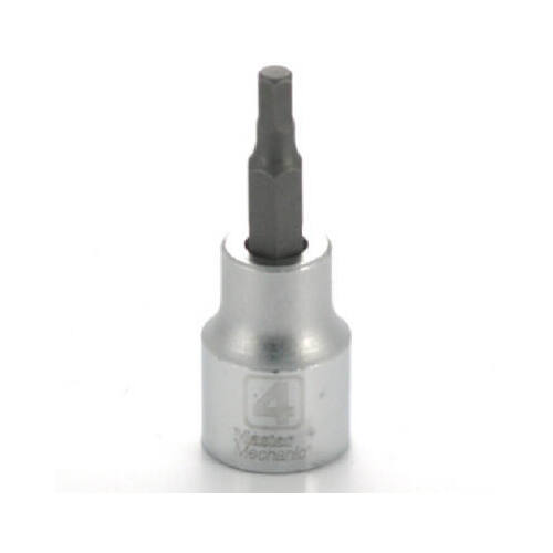 Hex Bit Socket, 3/8-In. Drive, 4mm,