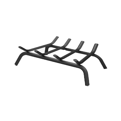 PANACEA 15450TV Wrought Iron Fireplace Grate, Black, 18-In.