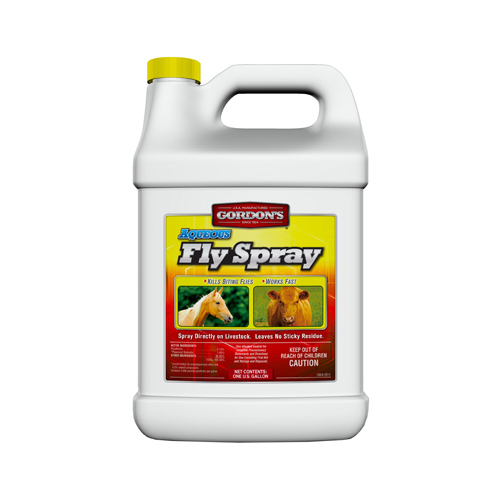Gordon's 7301072 Aqueous Fly Spray, Liquid, Yellow, Solvent, 1 gal